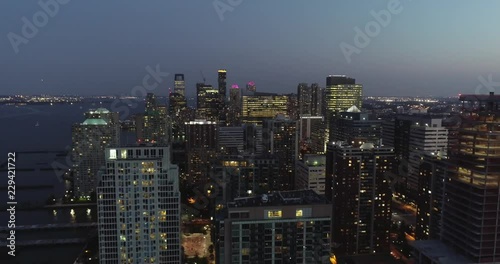 Wallpaper Mural Aerial of Jersey City at Night Torontodigital.ca