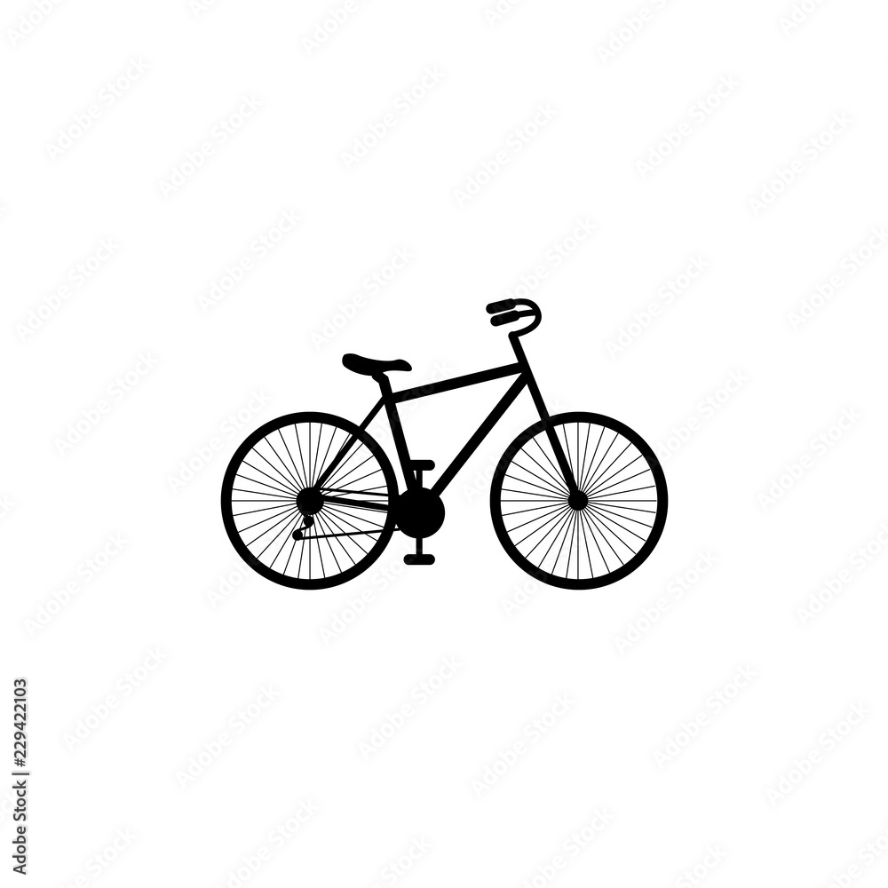 Bicycle. Bike icon vector. Cycling concept. Sign for bicycles path Isolated on white background. for graphic design, logo, Web site, social media, UI, mobile app, EPS10