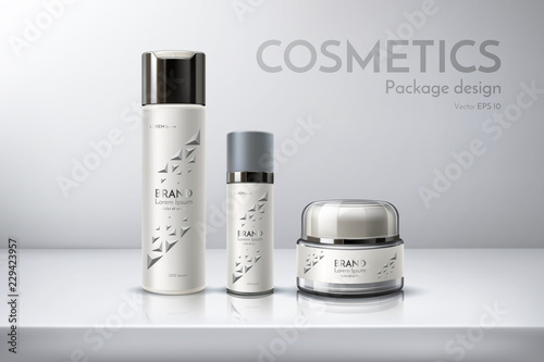 Cosmetic packaging for shower gel