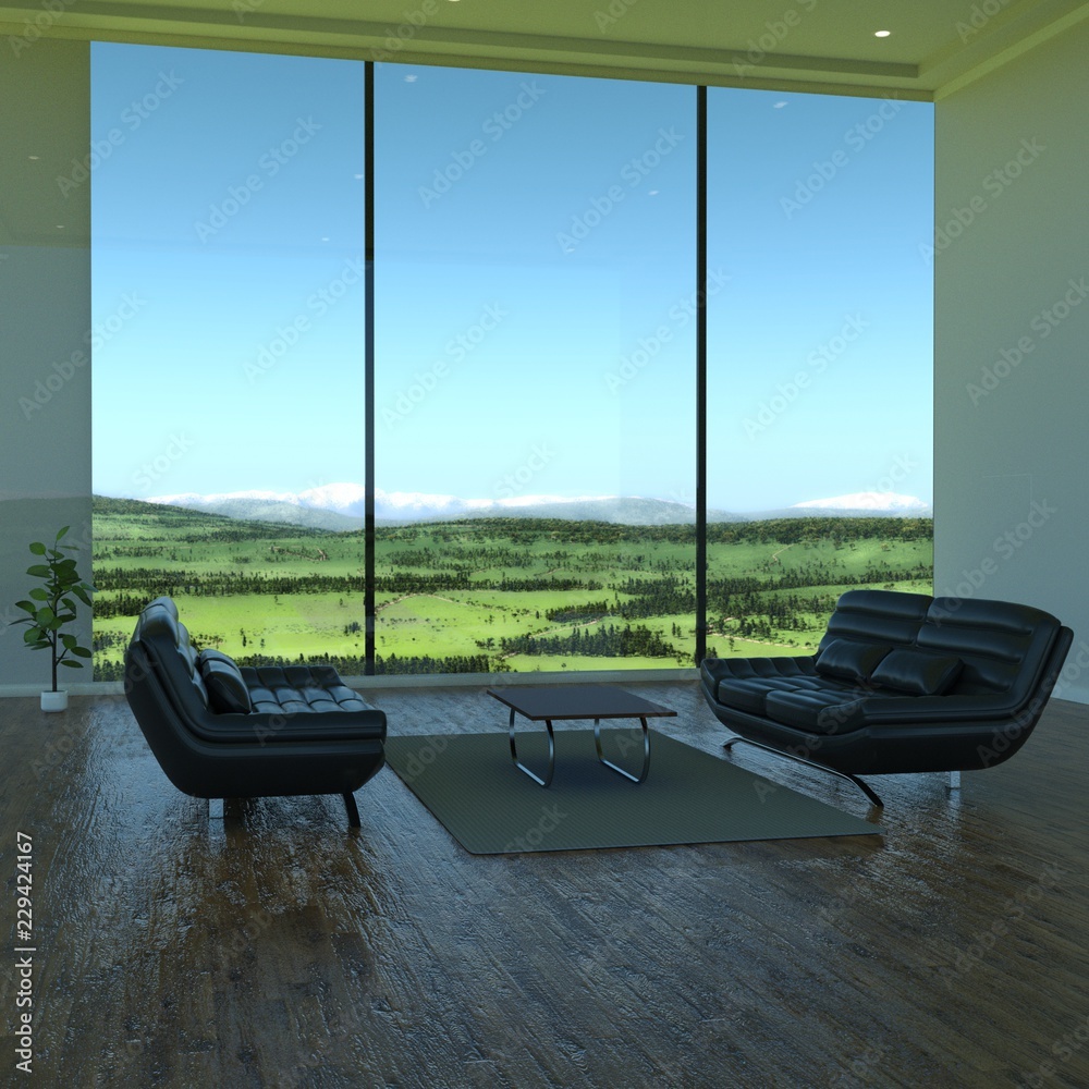 景色の見える部屋 応接間 応接セット Reception Room Stock イラスト Adobe Stock