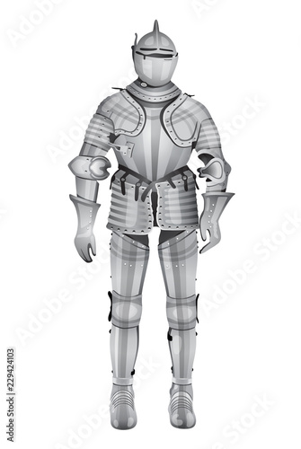 knight in metal armor