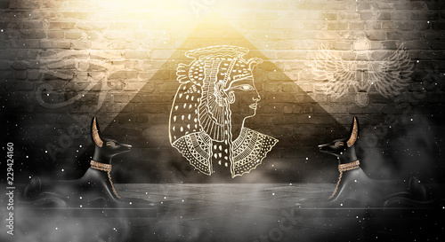 Abstract ancient Egyptian b...