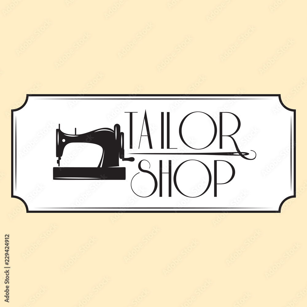 Retro style emblem with sewing machine. Vector illustration. Retro style emblem with sewing machine. Vector illustration.