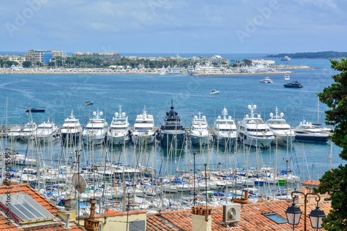 View of port of Cannes France