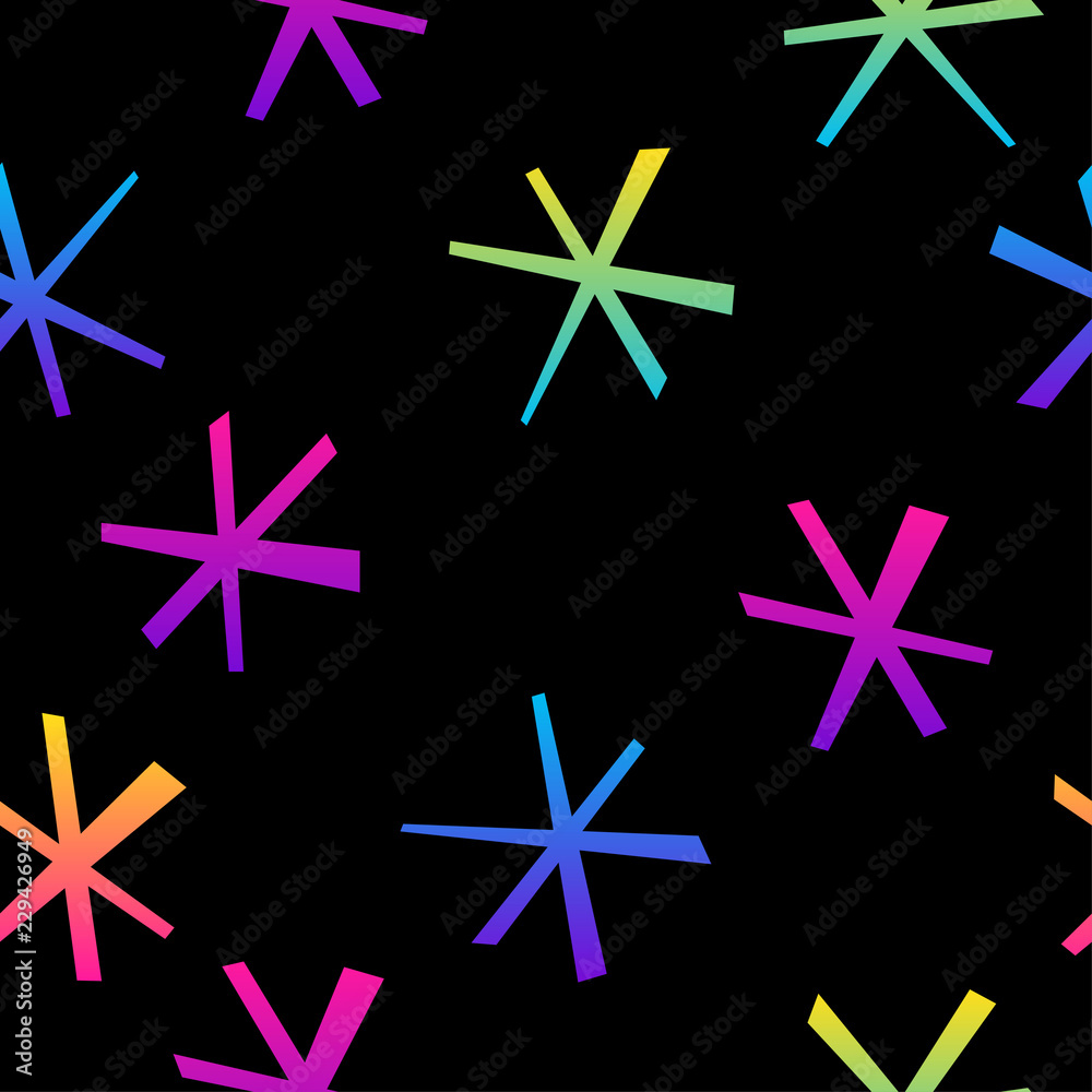 Fototapeta premium Abstract rainbow seamless pattern background. Modern swatch for greeting card, birthday party invitation, menu, wallpaper, holiday shop sale, bag print, t shirt, workshop advertising etc.