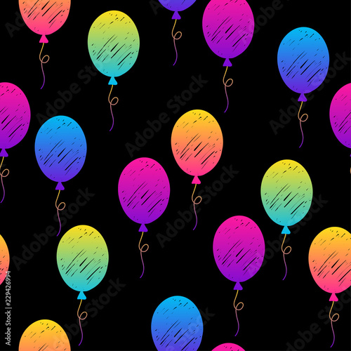 Abstract rainbow seamless pattern background. Modern swatch for greeting card, birthday party invitation, menu, wallpaper, holiday shop sale, bag print, t shirt, workshop advertising etc.