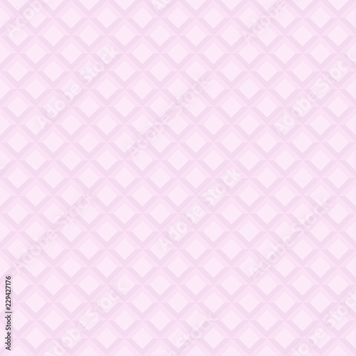 Seamless vector light pink background. Modern ornament with volume repeating shapes. Geometric pattern