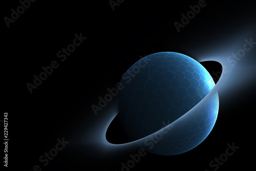 Fototapeta Naklejka Na Ścianę i Meble -  planets in dark space