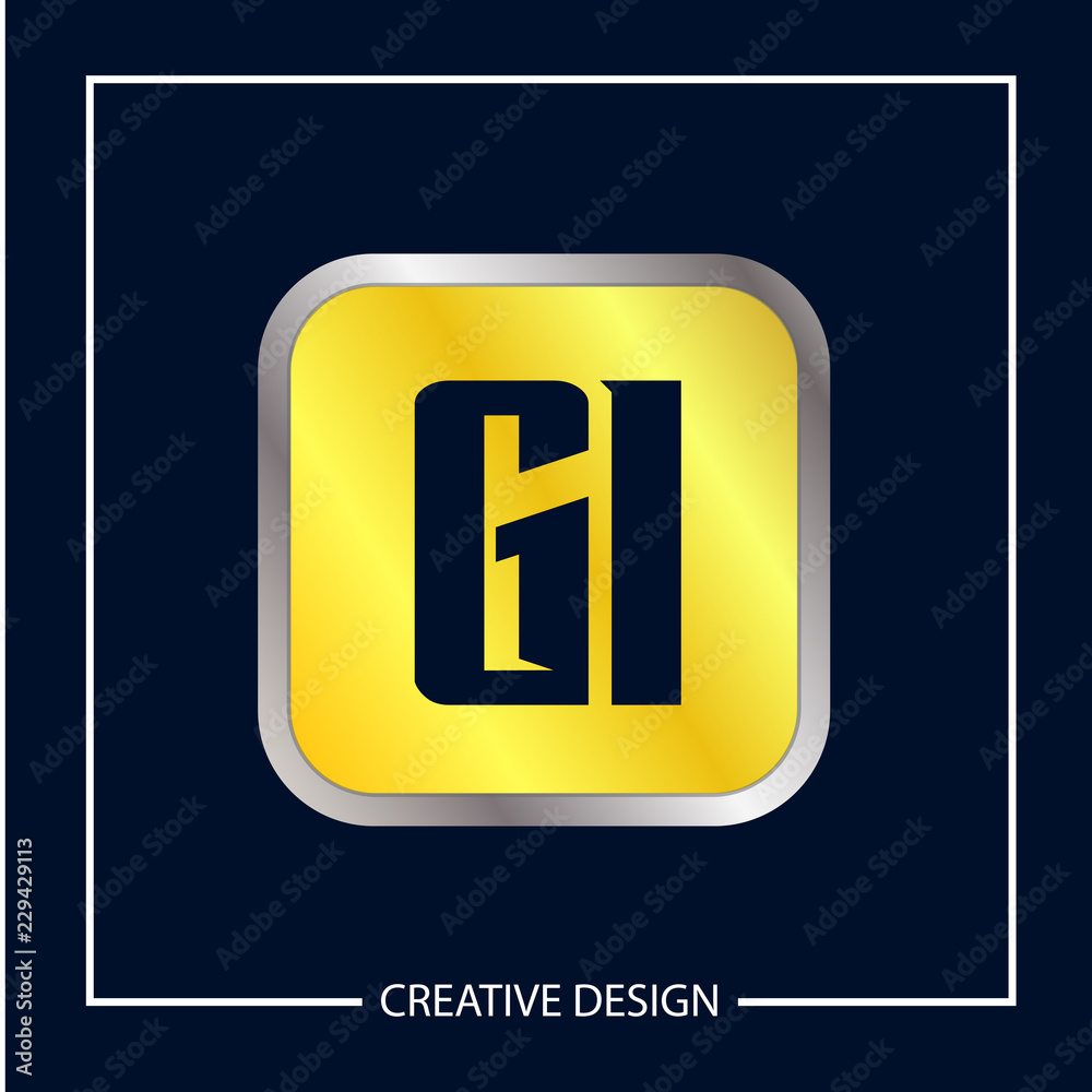 Initial Letter GI Logo Template Design Initial Letter GI Logo Template Design