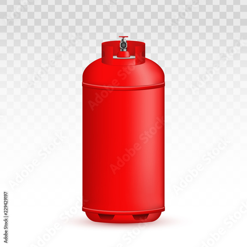 Creative vector illustration of gas cylinder, tank, balloon, container of propane, butane, acetylene, carbon dioxide isolated on transparent background. Art design template. Abstract concept element