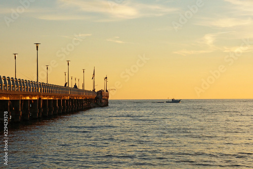 pier in the sunset on the sea © Andrea D'Angiolo