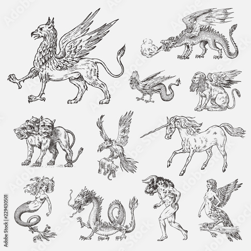 Photo Set of Mythological animals