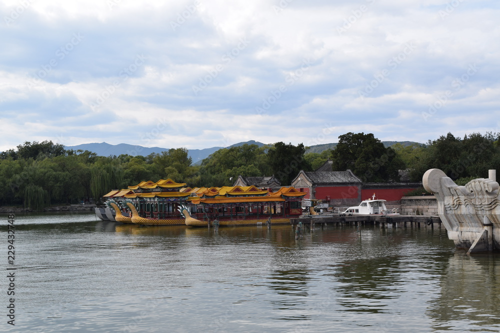 Fototapeta premium boat on the river