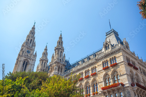 Tall gothic building of Vienna city hall © k_samurkas