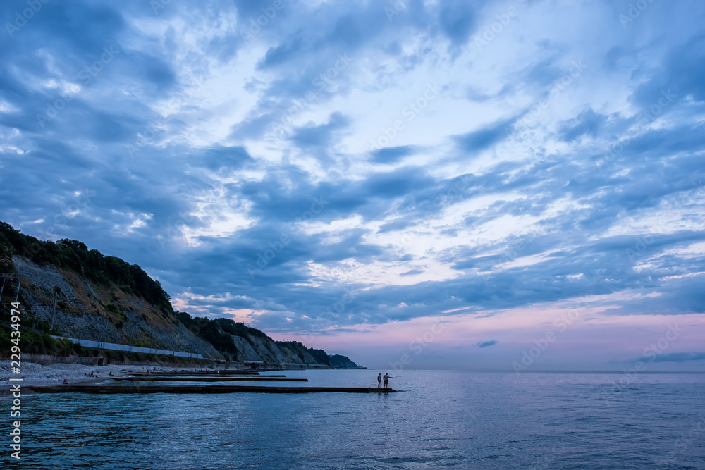 Clouds over the sea