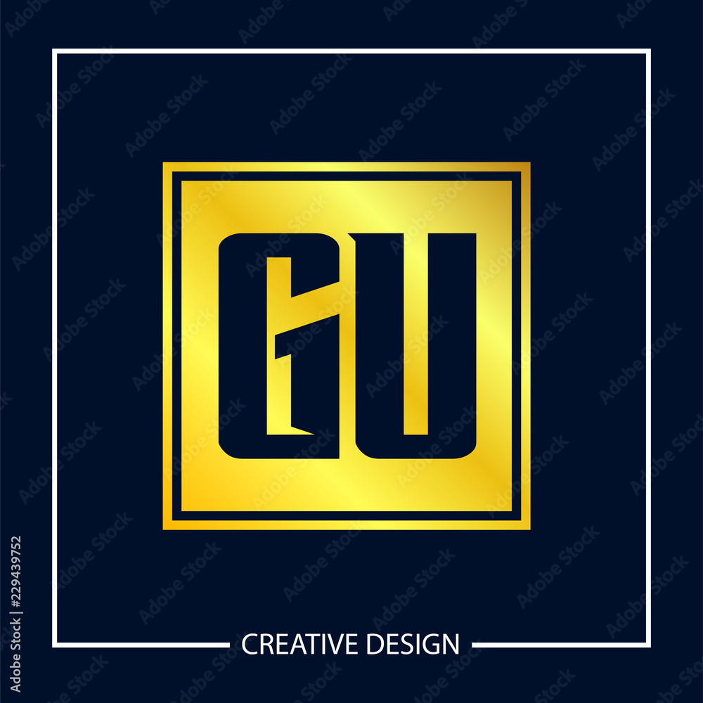 Initial Letter GU Logo Template Design Initial Letter GU Logo Template Design