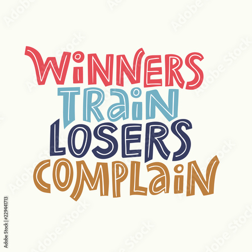 Winners Train Lettering