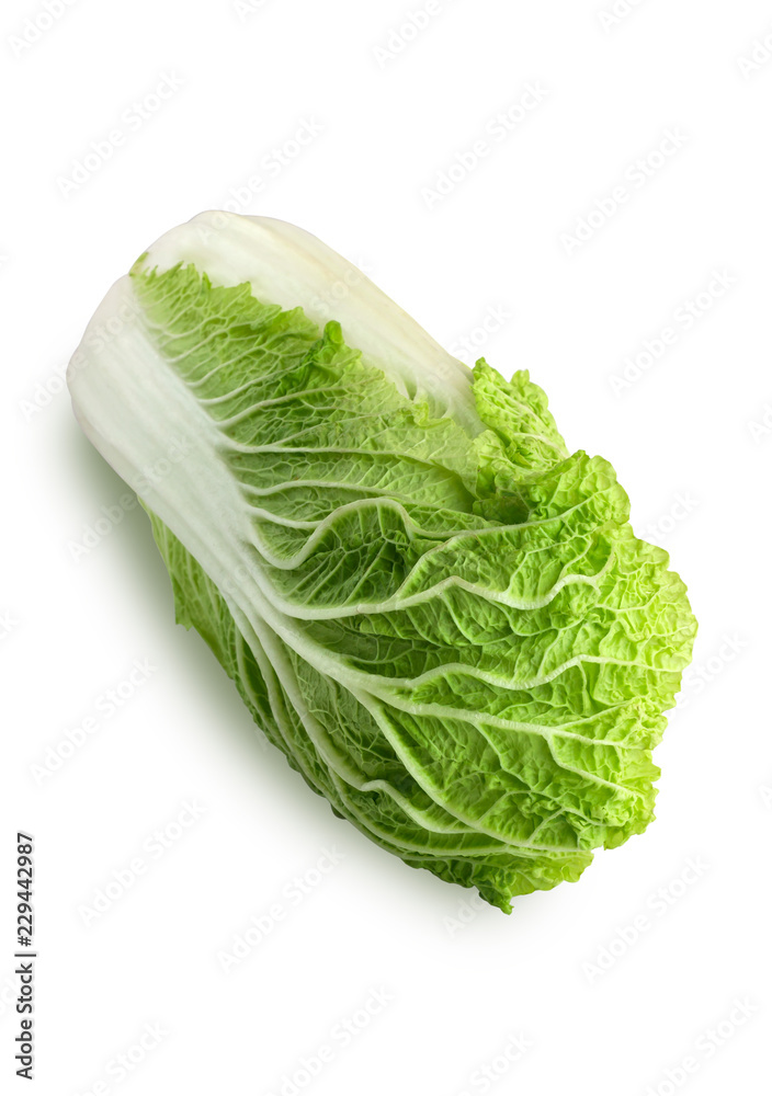 Peking cabbage on a white background. Fresh Peking cabbage close up isolated on white background. Peking cabbage on a white background. Fresh Peking cabbage close up isolated on white background.