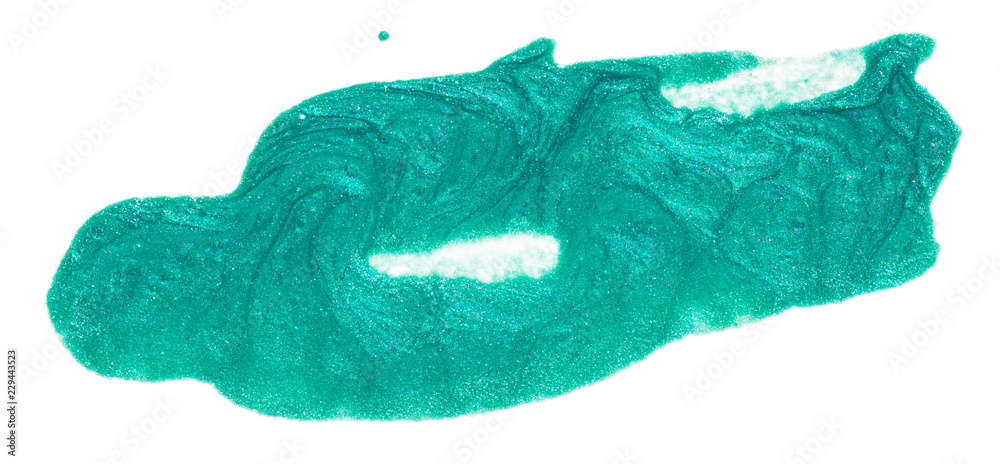 Fototapeta premium a spot of green metallic paint.