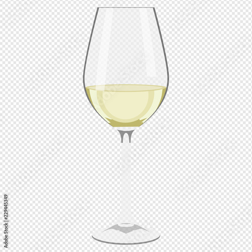 Transparent wineglass vector