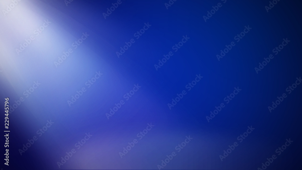 Illustrated Bright Stage Light on Subtle Blue Background - Entertainment - One Light from the Left