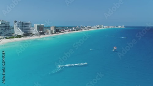Aerial of Cancun, Mexico