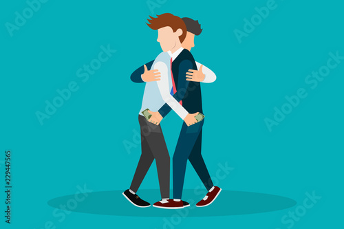 Men paying for friendship