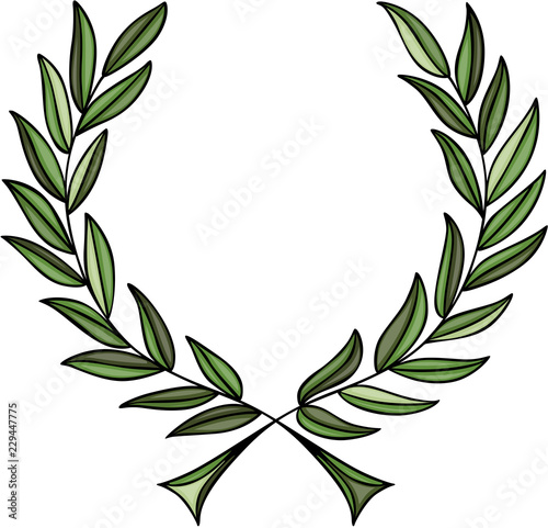 Green laurel wreath

