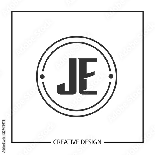 Initial Letter JE Logo Template Design