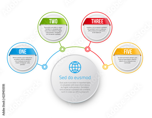 Infographics with steps or options