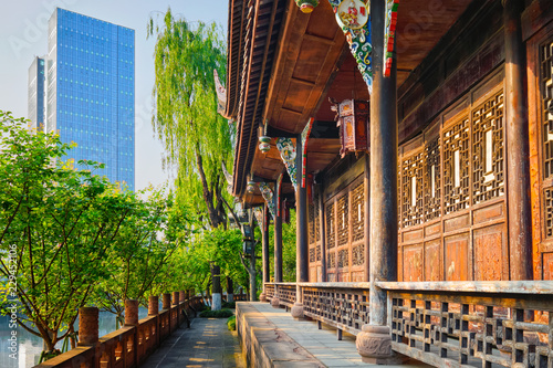 Wangjiang Pavilion in Wangjianglou park. Chengdu, Sichuan, China photo