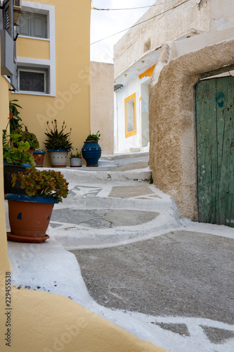 Walkway through neighborhood, Greece