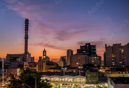 Pôr-do-sol em São Paulo