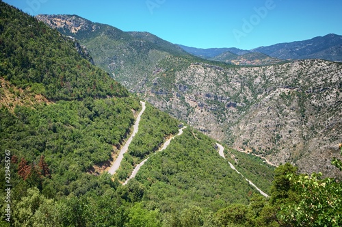 Winding Mountain Road in Greece