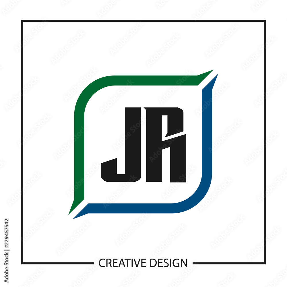 Initial Letter JR Logo Template Design
