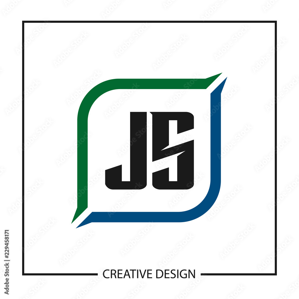 Initial Letter JS Logo Template Design Initial Letter JS Logo Template Design