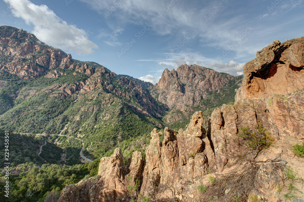 Paysages de Corse - Gorges de Spelunca entre Evisa et Porto