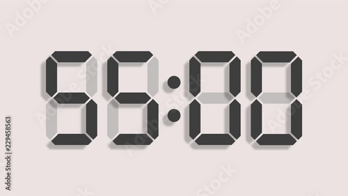 Digital countdown of 60 seconds with complete sixtieths: slow down 60x and get a one hour complete timer with minutes and seconds - 60 fps to avoid interpolation artifacts. LCD - arzawen.com/timer photo