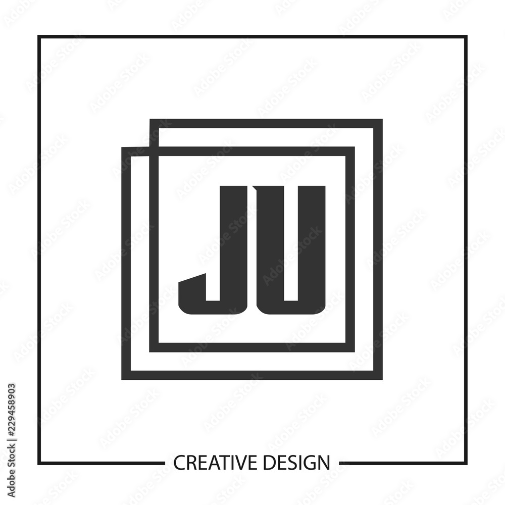 Initial Letter JU Logo Template Design Initial Letter JU Logo Template Design