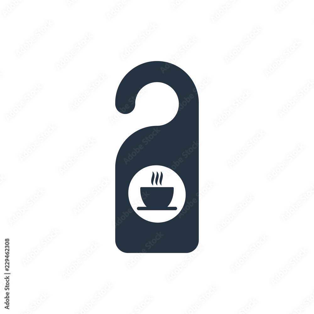 Dont disturb, coffee time isolated icon on white background, 400 coffee set, logo and sign Dont disturb, coffee time isolated icon on white background, 400 coffee set, logo and sign