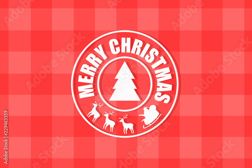 Merry christmas stamp. Merry christmas vintage holiday stamp detailed retro merry christmas postage stamp merry christmass on  red background with white squares
