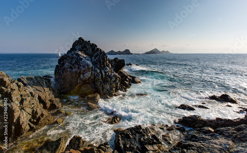 Paysages de Corse - Coucher de soleil aux  iles Sanguinaires - Ajaccio photo