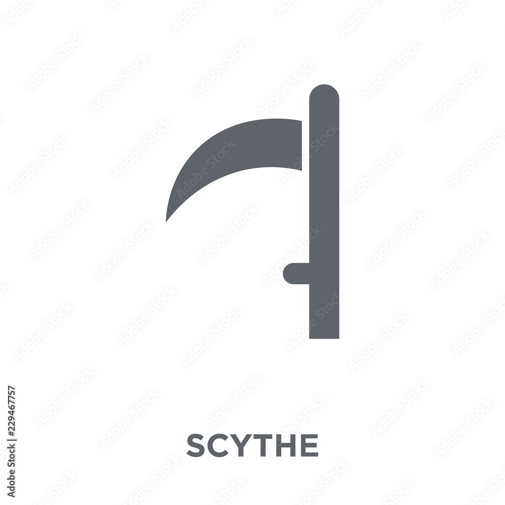 Scythe icon from Agriculture, Farming and Gardening collection. Scythe icon from Agriculture, Farming and Gardening collection.