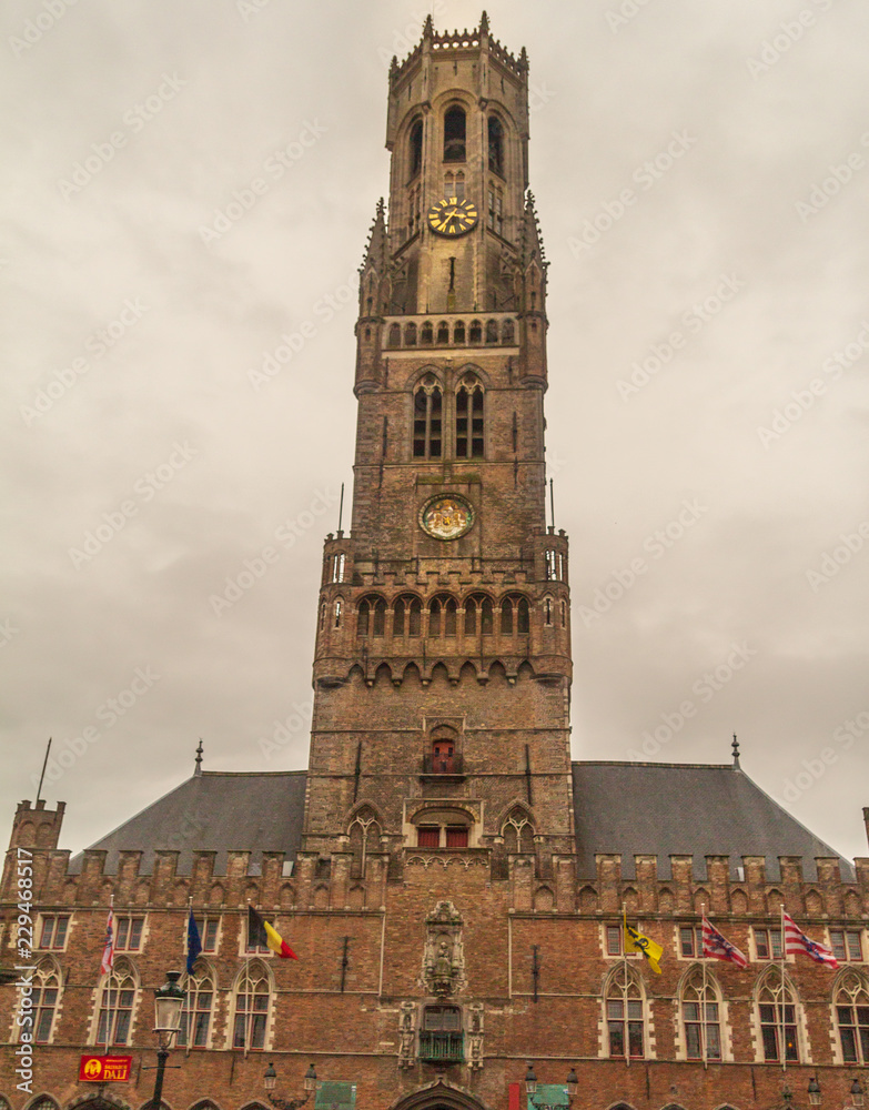 Fototapeta premium town hall in bruges belgium