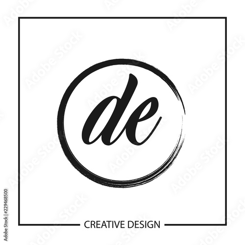 Initial Letter DE Logo Template Design
