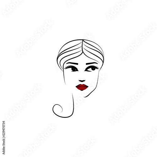 Turban hat  girl icon. Element of beautiful girl in a hat icon for mobile concept and web apps. Thin lin Turban hat  girl icon can be used for web and mobile