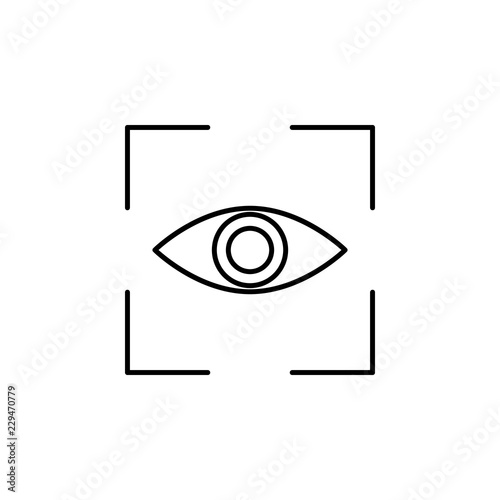 eye in focus icon. Element of eye care icon for mobile concept and web apps. Thin lin eye in focus icon can be used for web and mobile