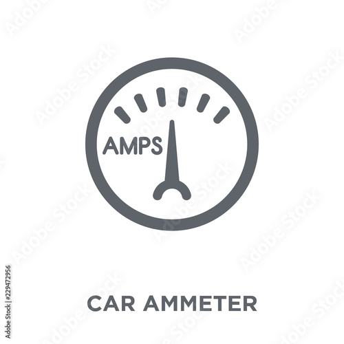 car ammeter icon from Car parts collection.