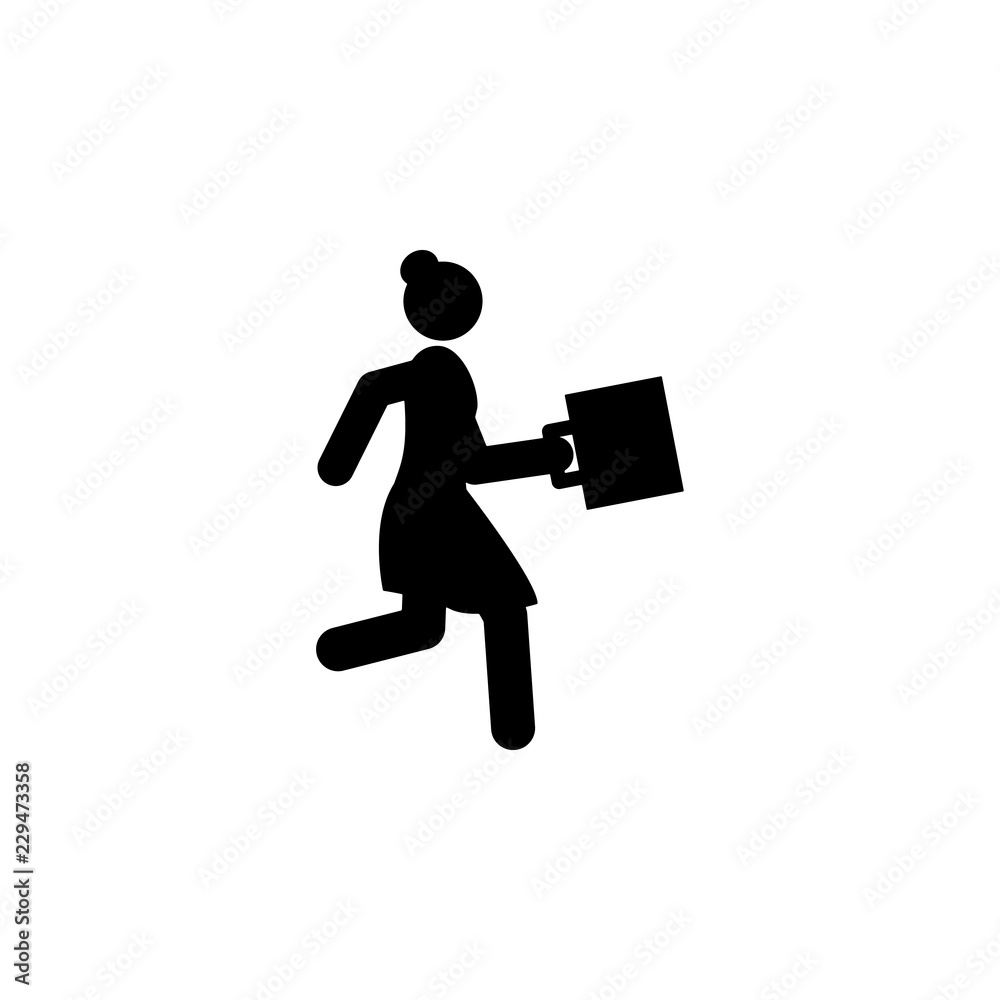 businesswoman, run icon. Element of businesswoman icon. Premium quality graphic design icon. Signs and symbols collection icon for websites, web design, mobile app