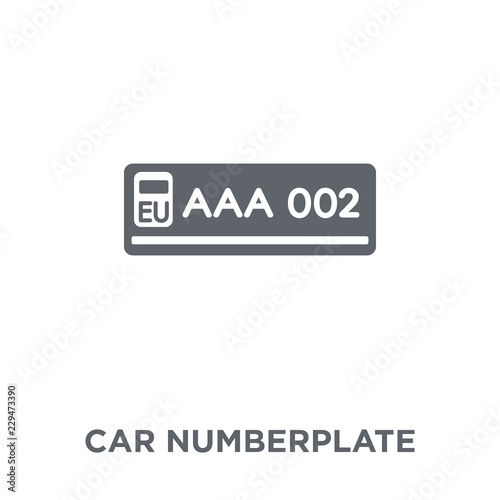car numberplate icon from Car parts collection.